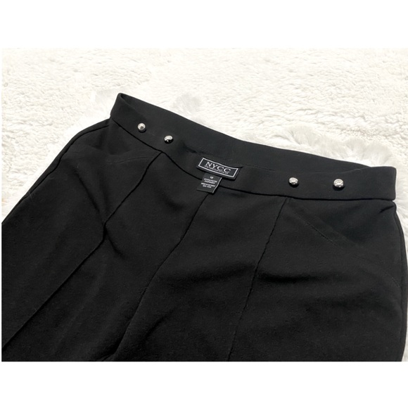 Sz 12 Wm’s New York Clothing Company NYCC Black Stretch Pin Dress Trouser Slacks - Picture 4 of 7